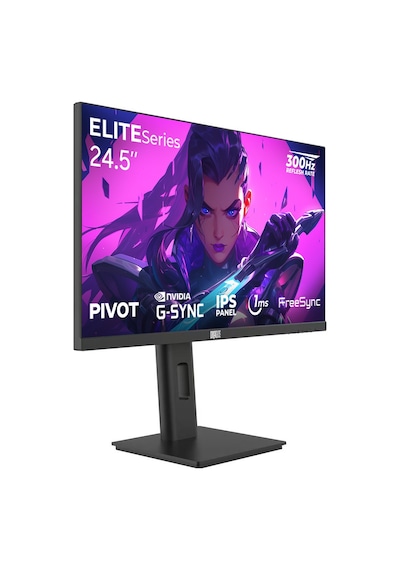 Dragos EliteSeries E245FHD300 24.5" 1 MS 300 Hz FreeSync G-Sync IPS Pivot Oyuncu Monitörü