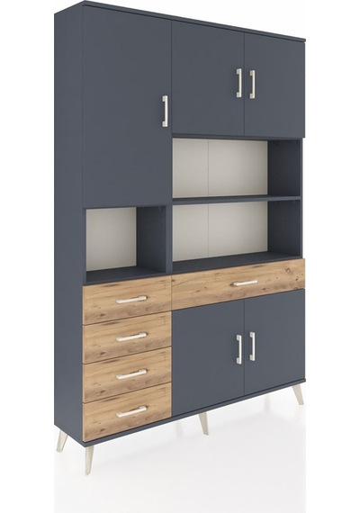 Arges Dolap 9 Raflı 5 Çekmeceli 5 Kapaklı 132x30x195 Antrasit-antrasit/çam Antrasıt/atlas Çam Arges Dolap 9 Raflı 5 Çekmeceli 5 Kapaklı 132x30x195 Antrasit-antrasit/çam Antrasıt/atlas Çam