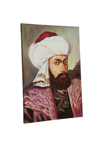 E38 El İşçiliği Ertuğrul Gazi Yağı Boya Resim 73 50 Cm - 6131