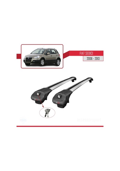 Fiat Sedici 2006-2013 Arası İle Uyumlu Ace-1 Ara Atkı Tavan Barı Gri