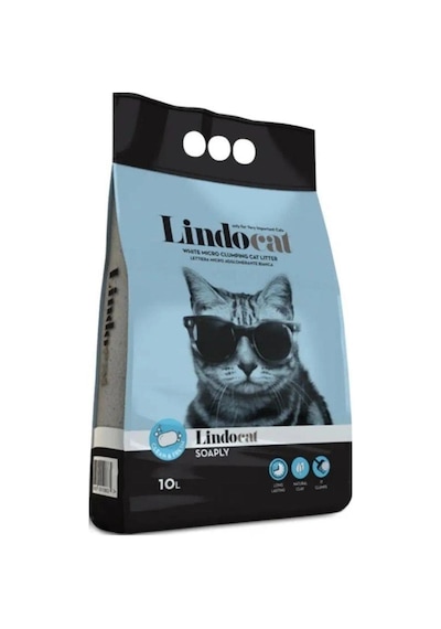 Lindocat Soaply Marsilya Sabunlu İnce Taneli Kedi Kumu 10l