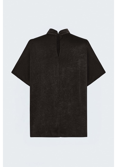 Sateen Yarasa Kol Bluz - Kahve-137893