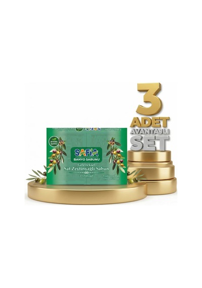 Safia Zeytinyağlı Banyo Sabunu 3x600 Gr Zeytinyağı