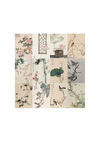12 Parça A5 Uzak Doğu Suluboya Sanatı Poster Seti Asian Aesthetic Wall Collage Duvar Afişi
