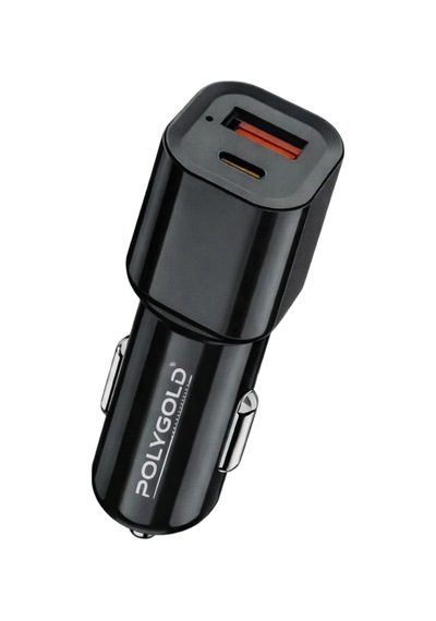 Polygold Pg-38 38w Max Hızlı Araç Şarj Cihaz Çift Çıkışlı Type-c Ve Usb