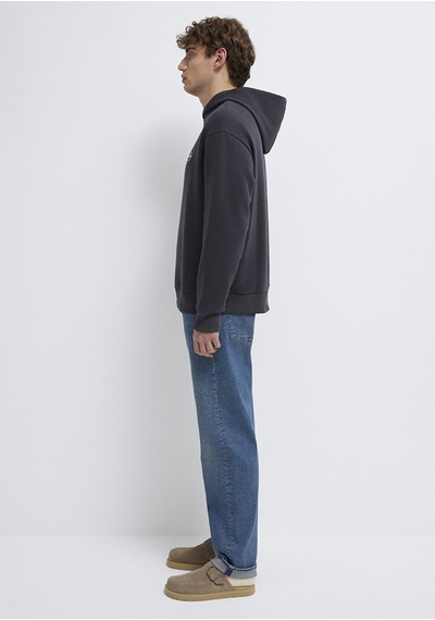 Mavi - Mavi Jeans Nakışlı Kapüşonlu Antrasit Sweatshirt 0s10545-70087 Antrasit