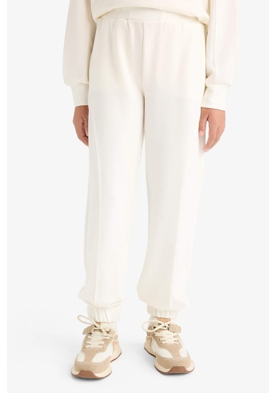 Defacto Kız Çocuk Beli Lastikli Jogger Eşofman Altı F3017a825auer140 Ekru