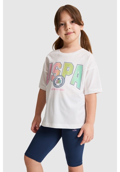 U.S. Polo Assn. Kız Çocuk Beyaz Pijama Takım 50326602-vr013