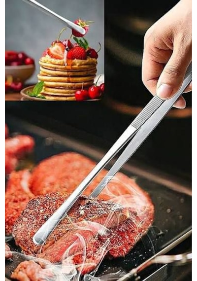Servis Maşası 29 Cm Air Fryer & Barbekü Uyumlu, Master Chef Şef Cımbızı, Et Ve Izgara Maşası