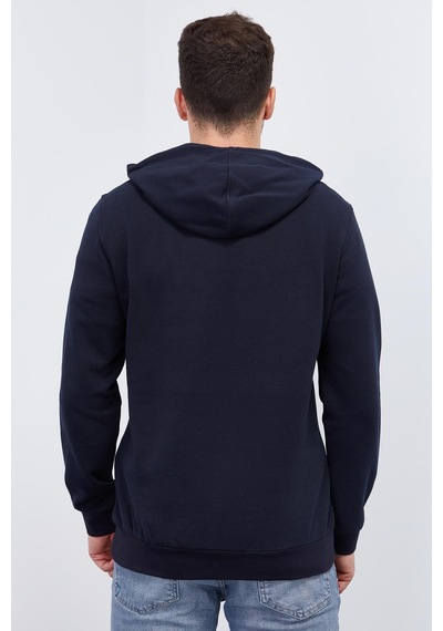 Tommy Life Lacivert Kanguru Cep Standart Kalıp Kapüşonlu Erkek Sweatshirt - 87883 Lacivert