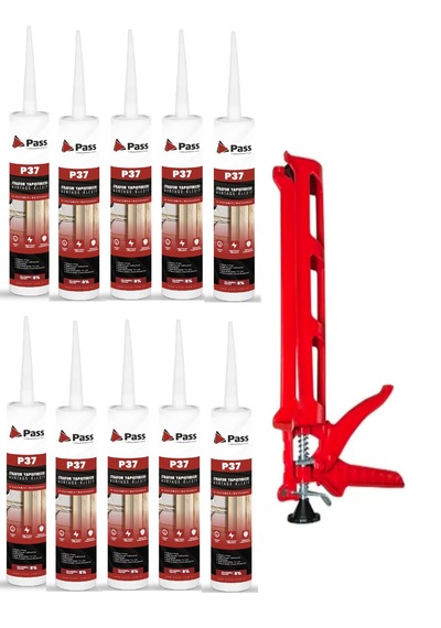 Pass Strafor & Kartonpiyer Yapıştırıcısı 480 Gr 10 Adet+tabancası