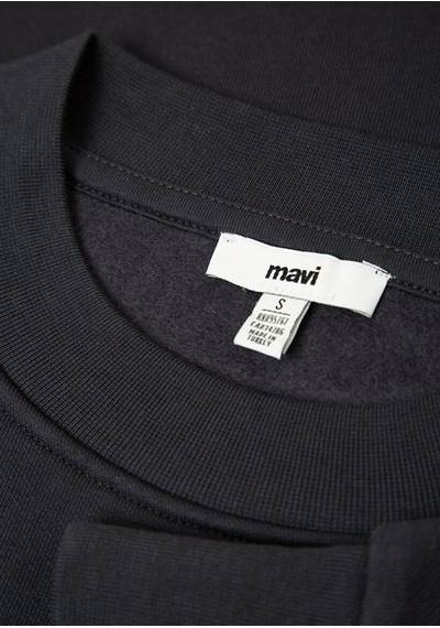 Mavi Yuvarlak Yaka Basıc Sweatshırt Kuzgun Lacivert Kadın Sweatshirt M1s10576-70499