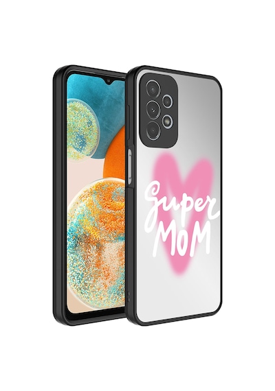 Zore Galaxy Uyumlu A53 5g Kılıf Aynalı Desenli Kamera Korumalı Parlak Mirror Kapak - Süp Süper Anne