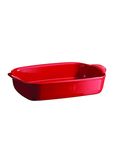 Emile Henry Fırın Kabı Dikdörtgen 36 x 23 cm Kırmızı/Burgundy -34 Kırmızı