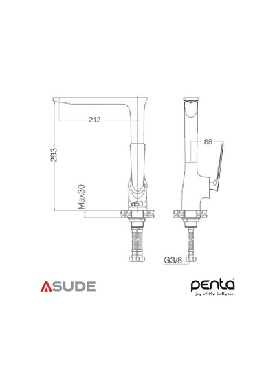 Penta 4655w Vıola Whıte Chrome Evye Bataryası beyaz