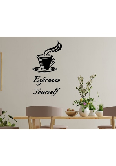 Bk Home Espresso Yourself Tasarımlı Duvar Sticker-1