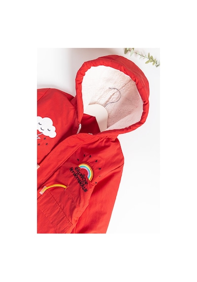 Baby&Kids Gökkuşağı İşlemeli Peluş Astarlı Kız Çocuk Mont 001