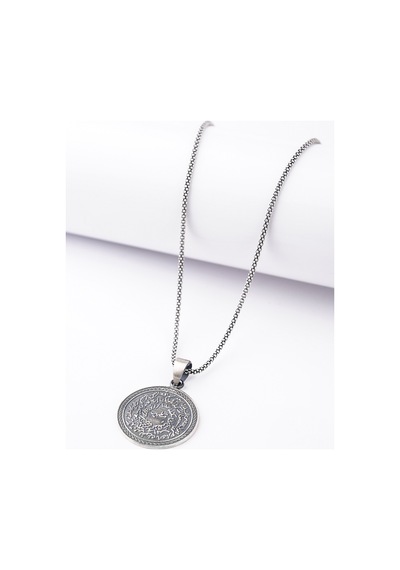 Encili Silver 925 Ayar Gümüş Kıtmir Nazar Duası Model Erkek Kolye