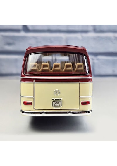 1:43 Ölçek Mercedes Benz O302 Otobüs Kırmızı/bej