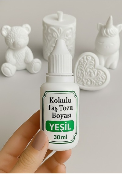 Yeşil Renk - Kokulu Taş Tozu Boyası - 30 Ml