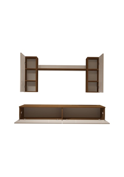 Decoraktiv Eko 7 Mdf Std Tv Ünitesi Tv Sehpası - Ceviz Beyaz Ahşap - Beyaz