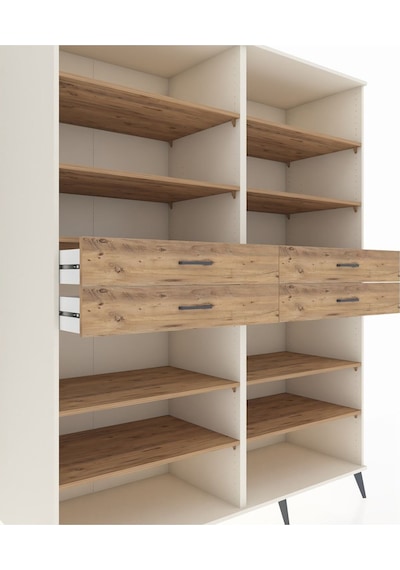 Kronos Gardrop 10 Raflı 4 Çekmeceli 176x59x221 Aytaşı-çam Beyaz Kronos Gardrop 10 Raflı 4 Çekmeceli 176x59x221 Aytaşı-çam Beyaz