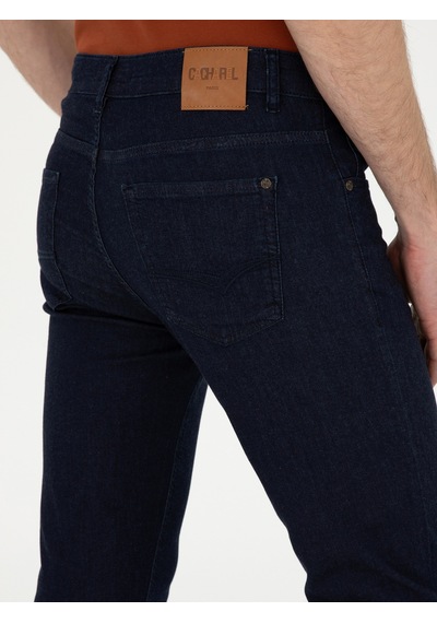 Cacharel Lacivert Slim Fit Pamuk Karışımlı Jean Pantolon