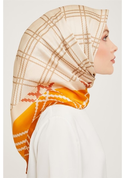 Armine Twill İpek Eşarp 23ka9040 37 - Bej