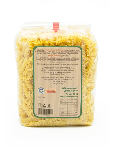 Organik Burgu Makarna 500 G