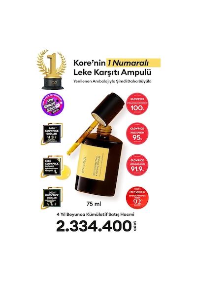 C Vitamini İçerikli Leke Karşıtı Sıkı Görünüm Sağlayan Bakım Ampulü