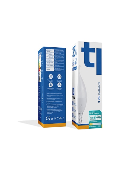 Redeem C37A E14 Mum Ampul, Titreşimsiz, Göz Konforu, 456 Lümen, Sıcak Beyaz, 2700 Kelvin