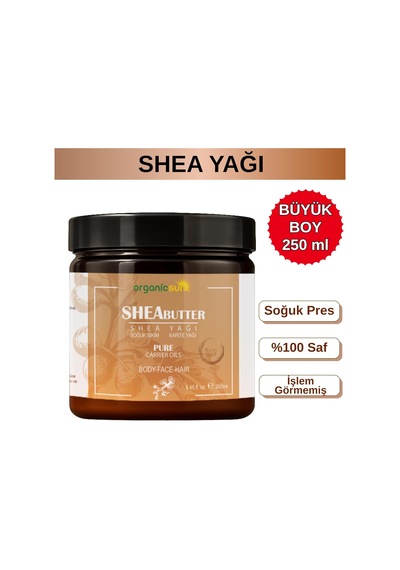 Shea Yağı 250 Ml %100 Ham, Soğuk Pres, Rafine Edilmemiş, Shea Butter Karite Kuru Cilt, Saç, Dudak, Topuk Bakımı 02257731