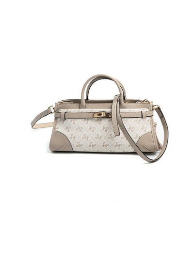 Silver Polo Sp1260 Kadın El Çantası Monogram Bej-kum
