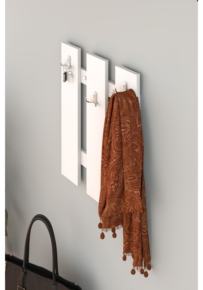 Modern Beyaz Duvar Çit Askılık - Modern Antre Ve Portmanto Askısı - 60 Cm Suntalam Dekoratif Askılık Beyaz Beyaz Modern Beyaz Duvar Çit Askılık - Modern Antre Ve Portmanto Askısı - 60 Cm Suntalam Dekoratif Askılık Beyaz Beyaz