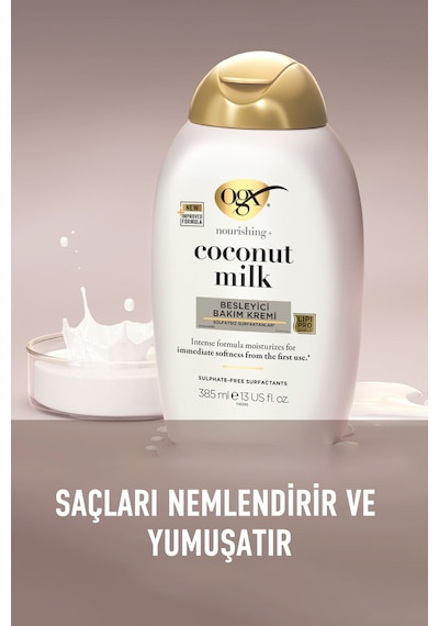 OGX Coconut Milk Besleyici Sülfatsız Saç Bakım Kremi 385 ml