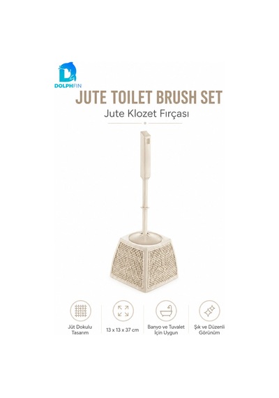 Jute Klozet Fırçası Wc Tuvalet Banyo Temizlik Fırçası Hazneli Dekoratif Çok renkli