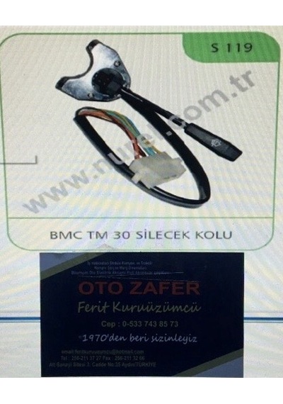Nurel S119 Bmc Tm 30 Silecek Kolu Sılecek Su Fıskıye Kolu Tm30