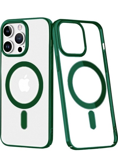 Apple İphone 14 Pro Kılıf Element Magneticsafe Sert Kapak - Köknar Yeşili Çok Renkli