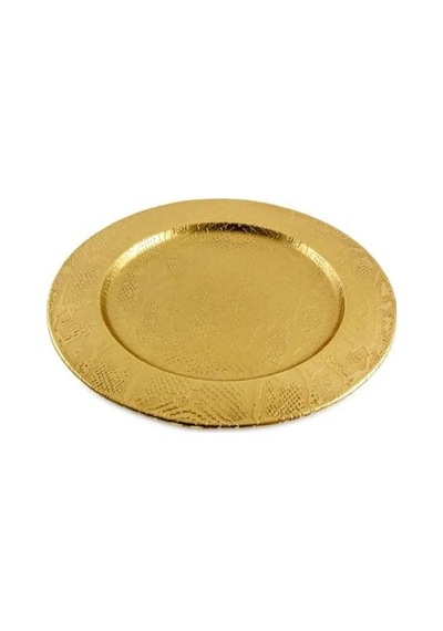 Brett Metal Oval Tabak 20x20 Cm Açık Gri