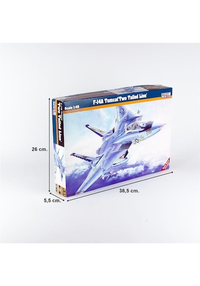 Mistercraft G004 1/48 F-14a Tomcat İki Kuyruklu Arslan Savaş Uçağı Plastik Model Kiti-56329