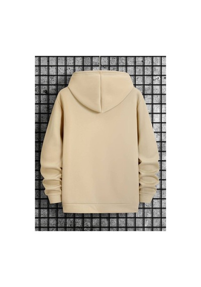 Medinenur But Baskılı Kapüşonlu Sweatshirt Bej