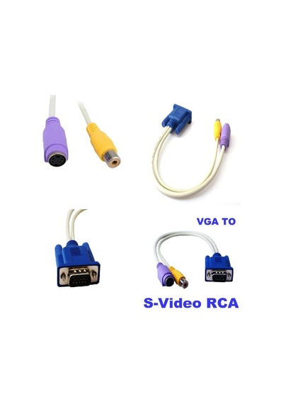 15 Pimli Sub-d Vga Svga-tv Rca S-video S Video Kablo Adaptör Dönüştürücü Yeni
