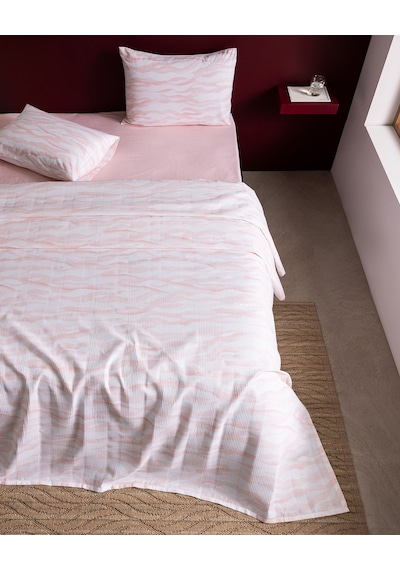Madame Coco Albertine Tek Kişilik %100 Pamuk Karde Baskılı Çarşaflı Pike Takımı - Pudra 8684427310533 Çok Renkli