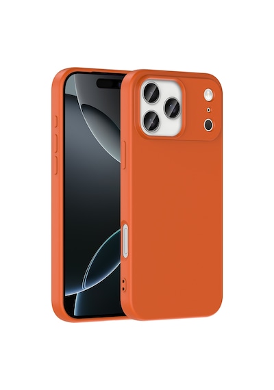 Techaks Apple Uyumlu iPhone 17 Pro Max Kılıf Zore Mara Lansman Kapak - Turuncu Turuncu
