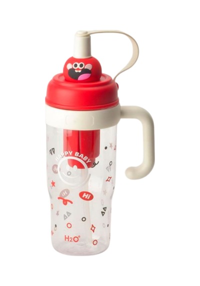 H2o Sevimli Desenli Polikarbon Matara 1000 Ml Kırmızı