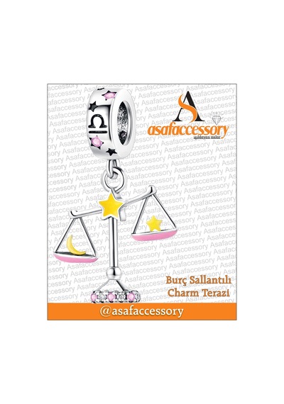 Terazi Burcu Figür Charm Asafaccessory Gümüş