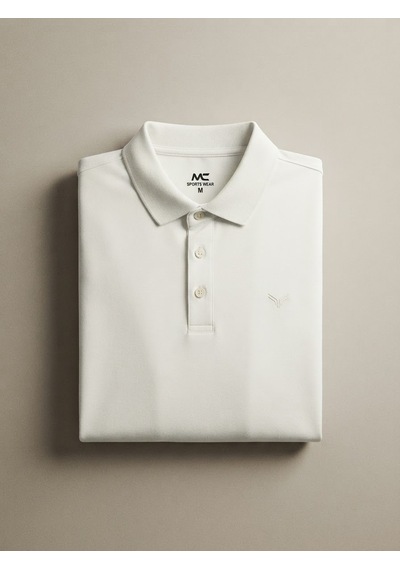 Maccali Erkek Beyaz Basic Polo Yaka Tişört