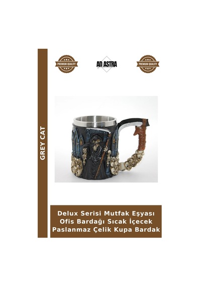 Delux Serisi Mutfak Eşyası Ofis Bardağı Sıcak İçecek Paslanmaz Çelik Kupa Bardak Çok Renkli