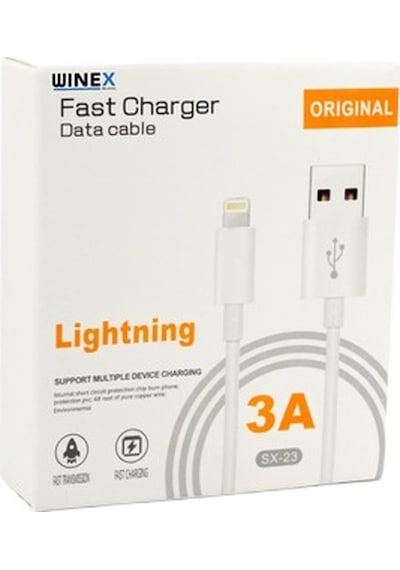 Winex SX23 45W Usba To Lightning 3M Data Hızlı Şarj Kablosu