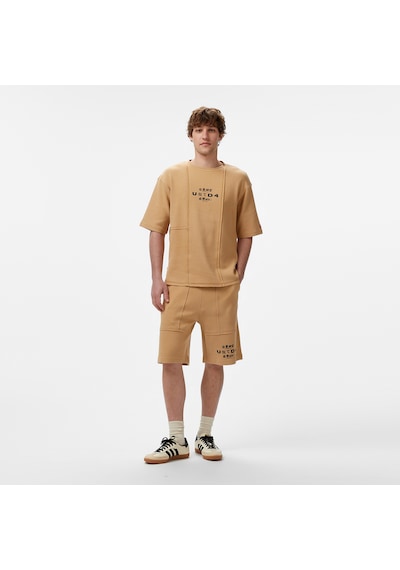 United4 Unıted4 Örme Comfort Erkek Krem T-shirt Akıta Krem